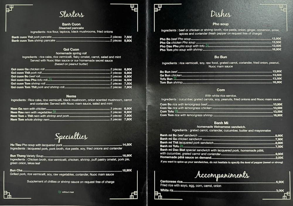 Hanoi Étoile - Menu Image 1